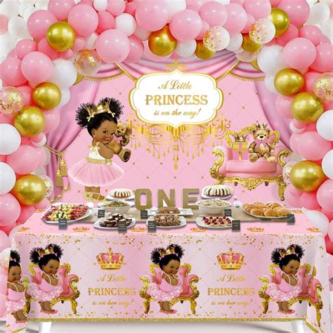 Yuzioey Pcs Royal Princess Baby Shower Decorations Black Princess