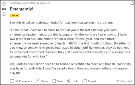 This Actual Email Sent to Teachers Is (Almost) Unbelievable