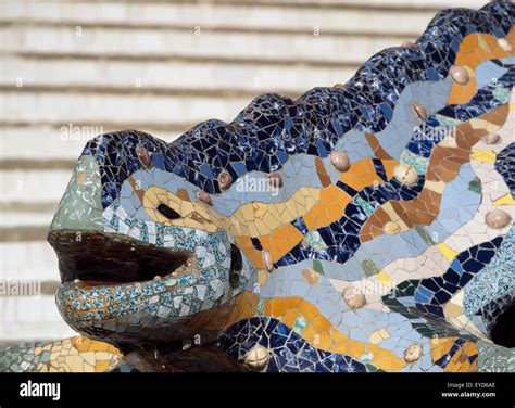 Reptile Sculpture Made Of Tile Stock Photo - Alamy