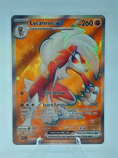 Pok Mon Tcg Lycanroc Ex Full Art Secret Rare S V Paldea