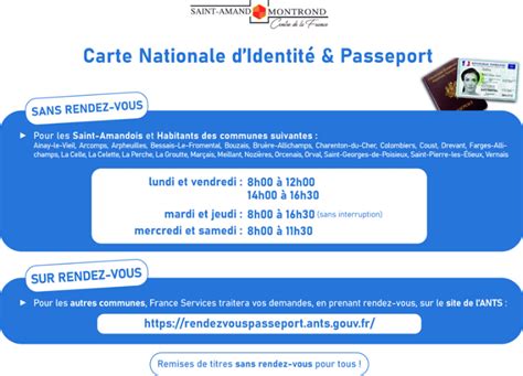 RDV rapide Passeport ou Carte didentité à Déols