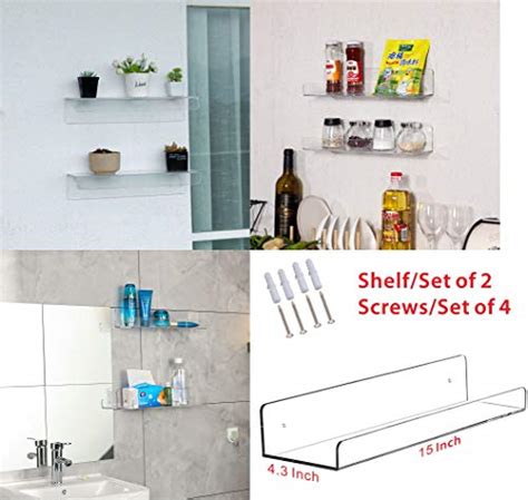 Cq Acrylic Invisible Acrylic Floating Wall Ledge Shelf Wall