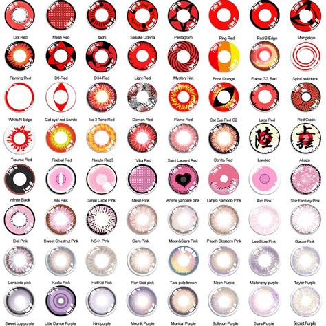 Wholesale Cosplay Halloween Contacts 1 Year Color Contact Lenses Scary Crazy Sharingan Colored