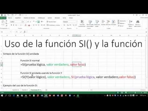 Uso De Las Funciones Si E Y En Excel YouTube