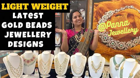 Latest Gold And Beads Jewellery Collection In Telugu Light Weight