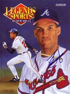 David Justice Autographed Atlanta Braves Legends Magazine