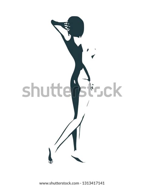 Beautiful Sexy Lady Pretty Naked Woman Stock Illustration Shutterstock