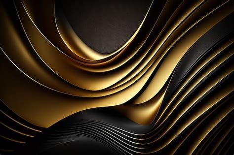 Fondo De Pantalla Negro Y Dorado Para Iphone Y Android Foto Premium