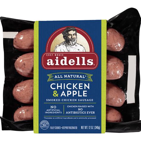 Aidells All Natural Chicken Apple Smoked Chicken Sausage 12 Oz