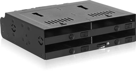 ICY DOCK MB014SP B FlexiDOCK Tray Less Quad 2 5 SATA SAS SSD HDD Hot Swap 5 25 Bay Docking