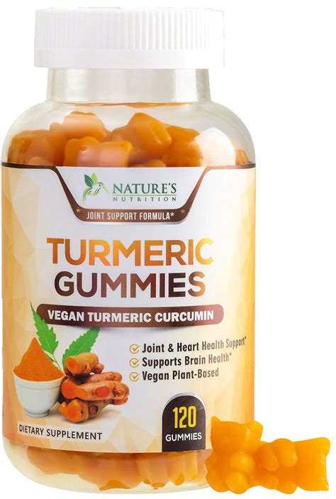 Turmeric Curcumin Gummies Vegan Turmeric Ginger Gummy With 95 Curcuminoids Black Pepper For