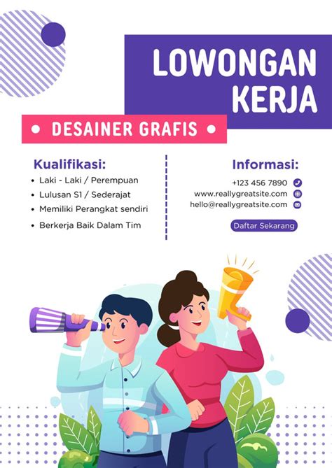 Halaman 5 Gratis Desain Contoh Lowongan Kerja Canva