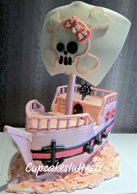 Pink Pirate Ship Cake - CakeCentral.com