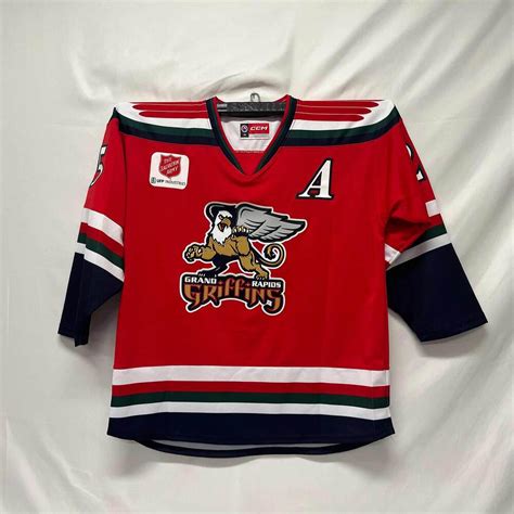 Ahl Authentic Grand Rapids Griffins Red Kettle Jersey Worn By