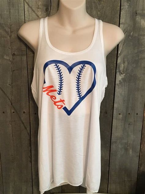 Mets Tank Top Baseball Heart Tank Top Mets Shirt New York Etsy