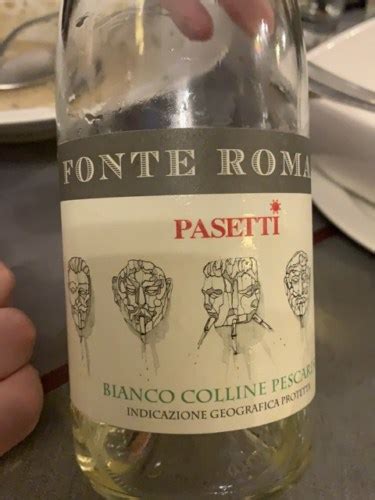 Pasetti Fonte Romana Bianco Colline Pescaresi Vivino US