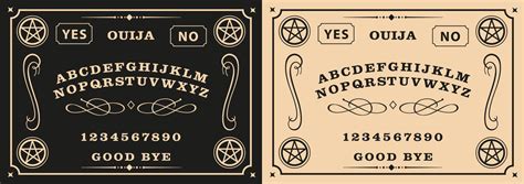 Graphic Template Inspired By Ouija Board Black And Very Soft Orange