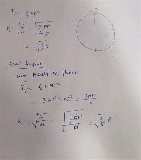 4 A Solid Sphere Has A Radius R If The Radius Of Gyration Of This Sphere About Its Diameter