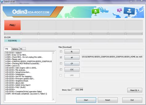 Error Secure Check Fail Aboot When Trying To Update Firmware On Samsung Galaxy Core Prime