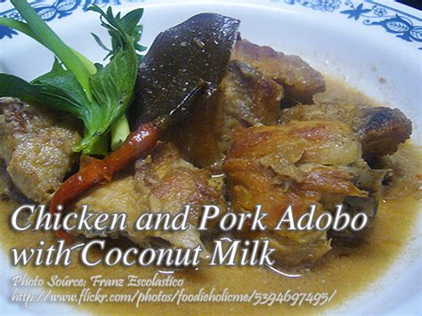 Chicken and Pork Adobo with Coconut Milk | Panlasang Pinoy Meat Recipes