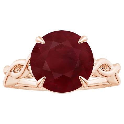 Customizable Angara Gia Certified Round Ruby Solitaire Ring In Yellow