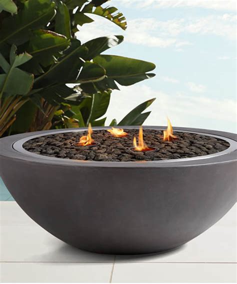 Outdoor Grey Round Fire Pit | Rustic Outdoor Fire Pits