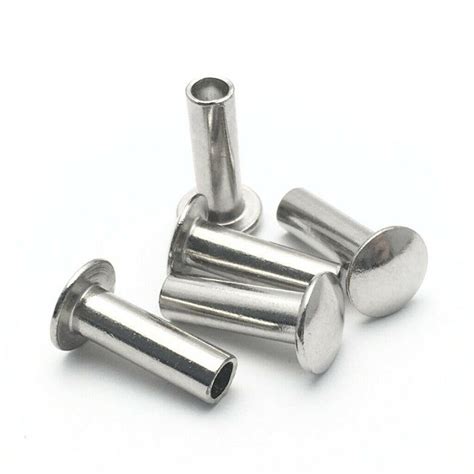 Metalworking Stainless Steel Rivets Semi Tubular Truss Head Diameter