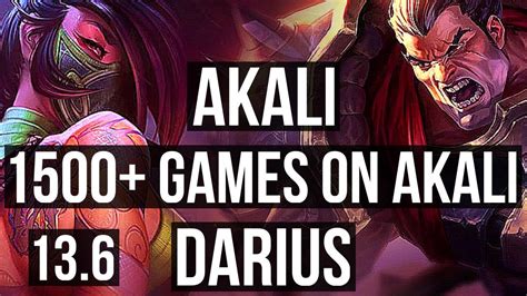 Akali Vs Darius Top 7 0 1 1500 Games Godlike 900k Mastery Kr