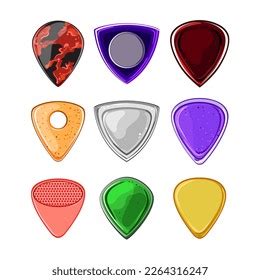 Guitar Pick Set Cartoon Music Rock Stock Vector Royalty Free