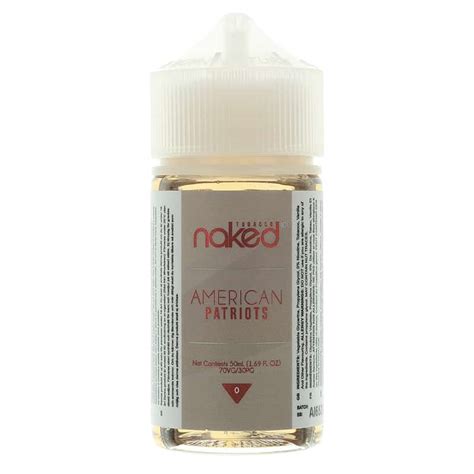 American Patriots 50ml Short Fill By Naked 100 E Liquids UK