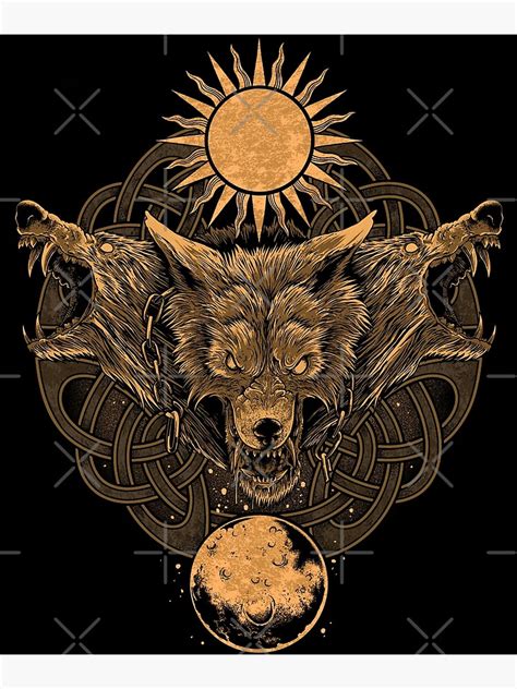 Wolf Norse Mythology Fenrir Viking Ragnarok Wolves Poster For Sale By