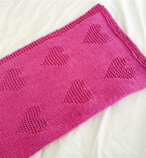 Love Heart Baby Blanket Knitting Pattern Pdf Instant