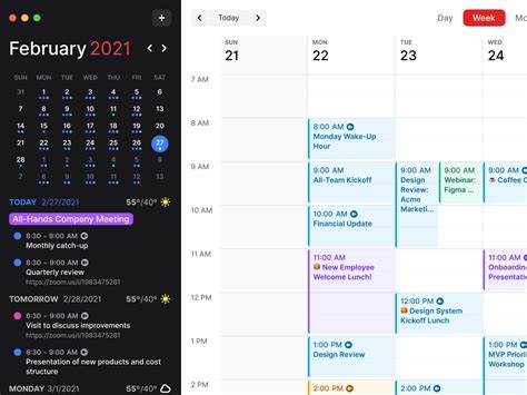 Fantastical Calendar App Recreation by Jon Moore on Dribbble