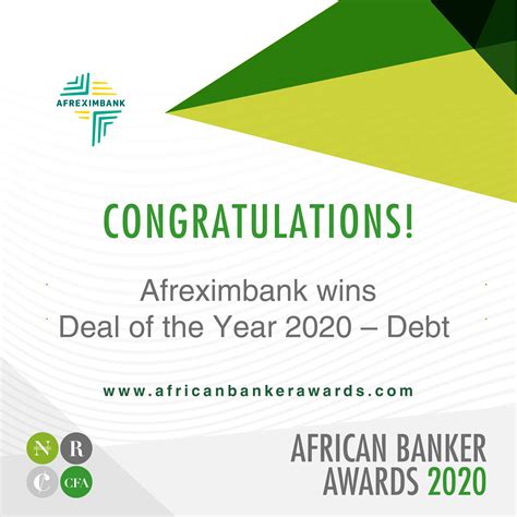 Afreximbank Wins Debt Deal Of The Year Award At The African Banker