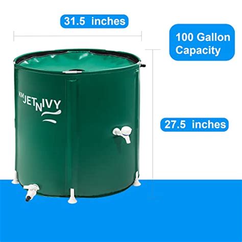 KMJETNIVY Rain Barrel Upgrade 100G Anti Collapse Collapsible Rainwater