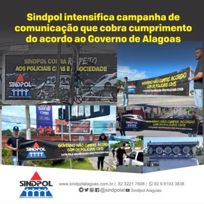 Sindpol Alagoas Sindpol Intensifica Campanha De Comunica O Que Cobra