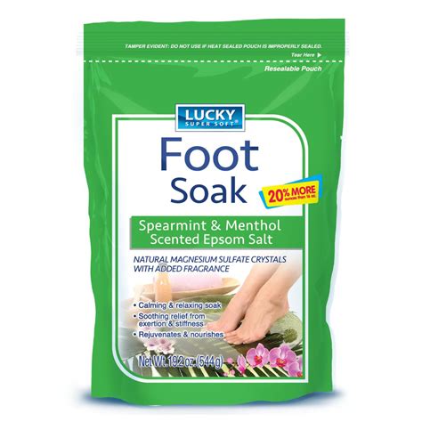 Lucky Super Soft Foot Soak Spearmint And Menthol Epsom Salt 19 2 Ounce