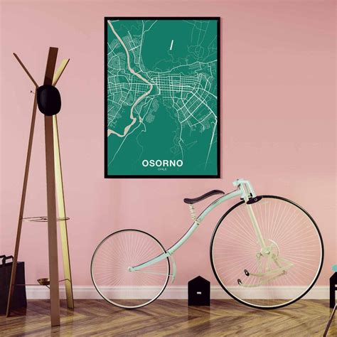 OSORNO Chile Map Poster Color Hometown City Print Modern Home - Etsy