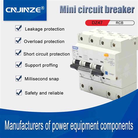 Jinze RCBO Dz30 Le Residual Current Circuit Breaker With Over Current