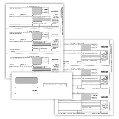 Complyright 1099 Nec Tax Forms Set 3 Part 3 Up Copies Bc2