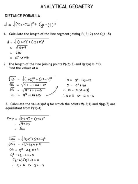 Analytical Geometry | PDF | Line (Geometry) | Mathematical Objects