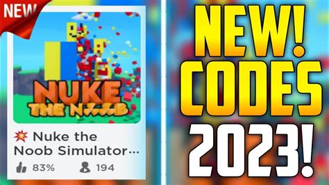 Future Codes New Roblox Nuke The Noob Simulator Codes Youtube