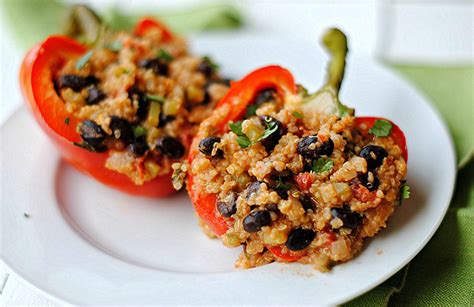 Black Bean Quinoa Stuffed Peppers Conscious Living TV