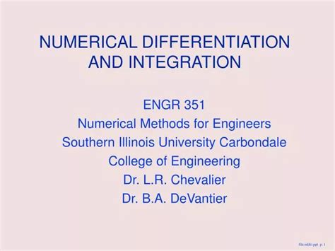 Ppt Numerical Differentiation And Integration Powerpoint Presentation