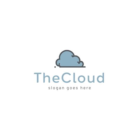 Diseño de logotipo vectorial de nube Vector Premium