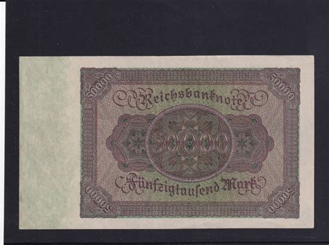 Weimarer Republik Reichsbank 50000 Mark 1922 Ro 78 DEU 89