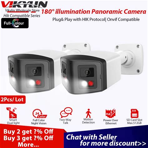 Vikylin Panoramic Mp Dual Lens Security Ip Camera Full Color For