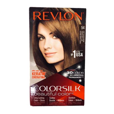 قیمت و خرید رنگ مو بدون آمونیاک رولون قهوه‌ای روشن طلایی شماره 54 Revlon Colorsilk Beautiful