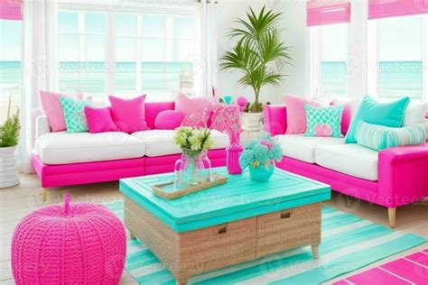 Beach style living room design. Pro Photo 28878332 Stock Photo at Vecteezy