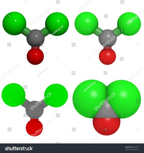 Phosgene Chemical Warfare Agent Molecule Chemical Stock Illustration ...